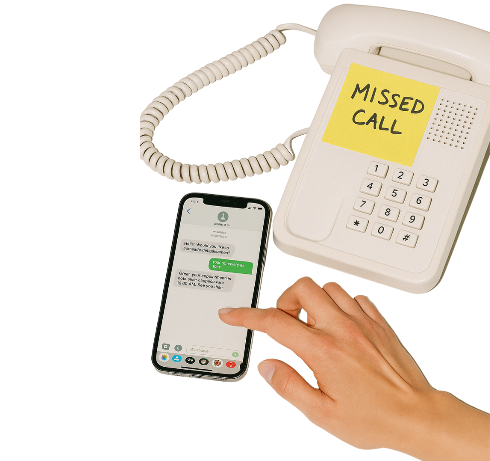 Missed call with appointment booking